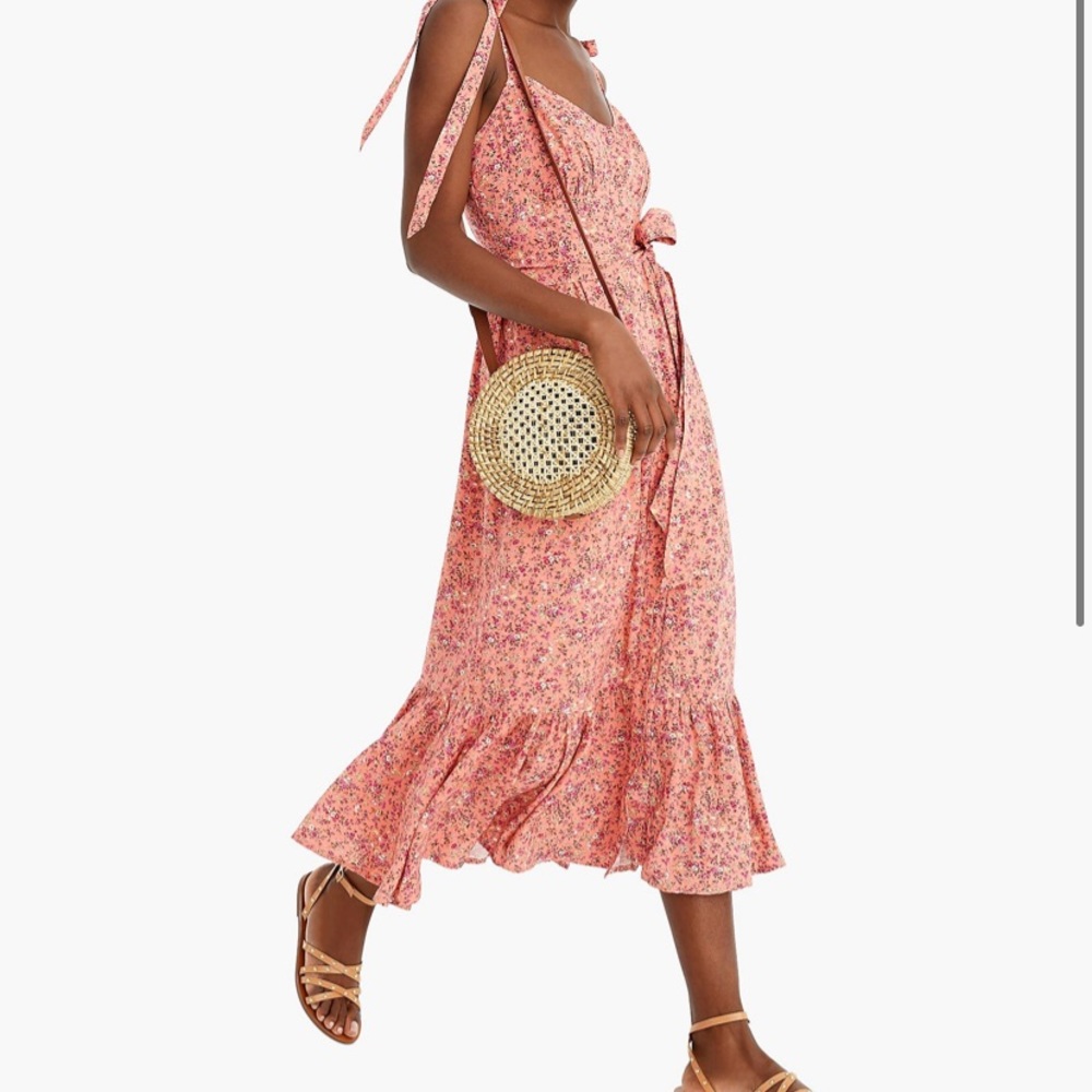 J Crew floral midi dress.